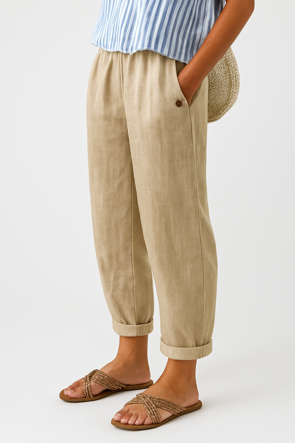 NORAYA - PANTALON ÉLÉGANT À POCHES LATÉRALES