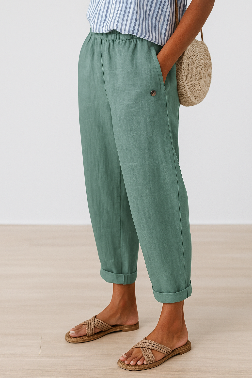 NORAYA - PANTALON ÉLÉGANT À POCHES LATÉRALES