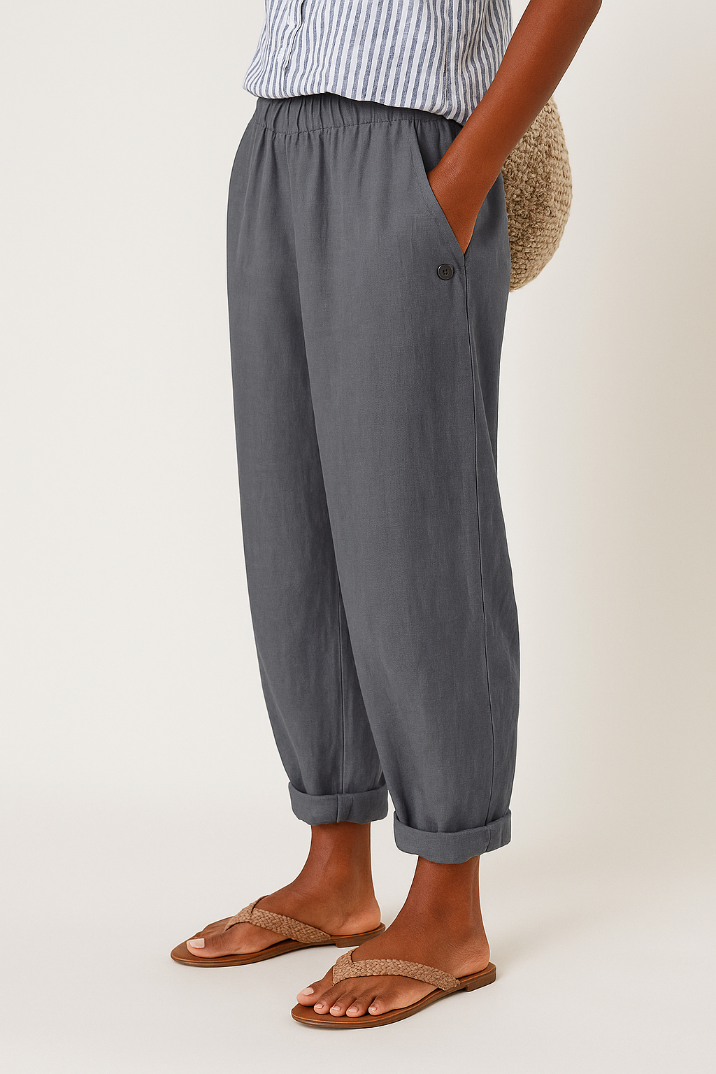 NORAYA - PANTALON ÉLÉGANT À POCHES LATÉRALES