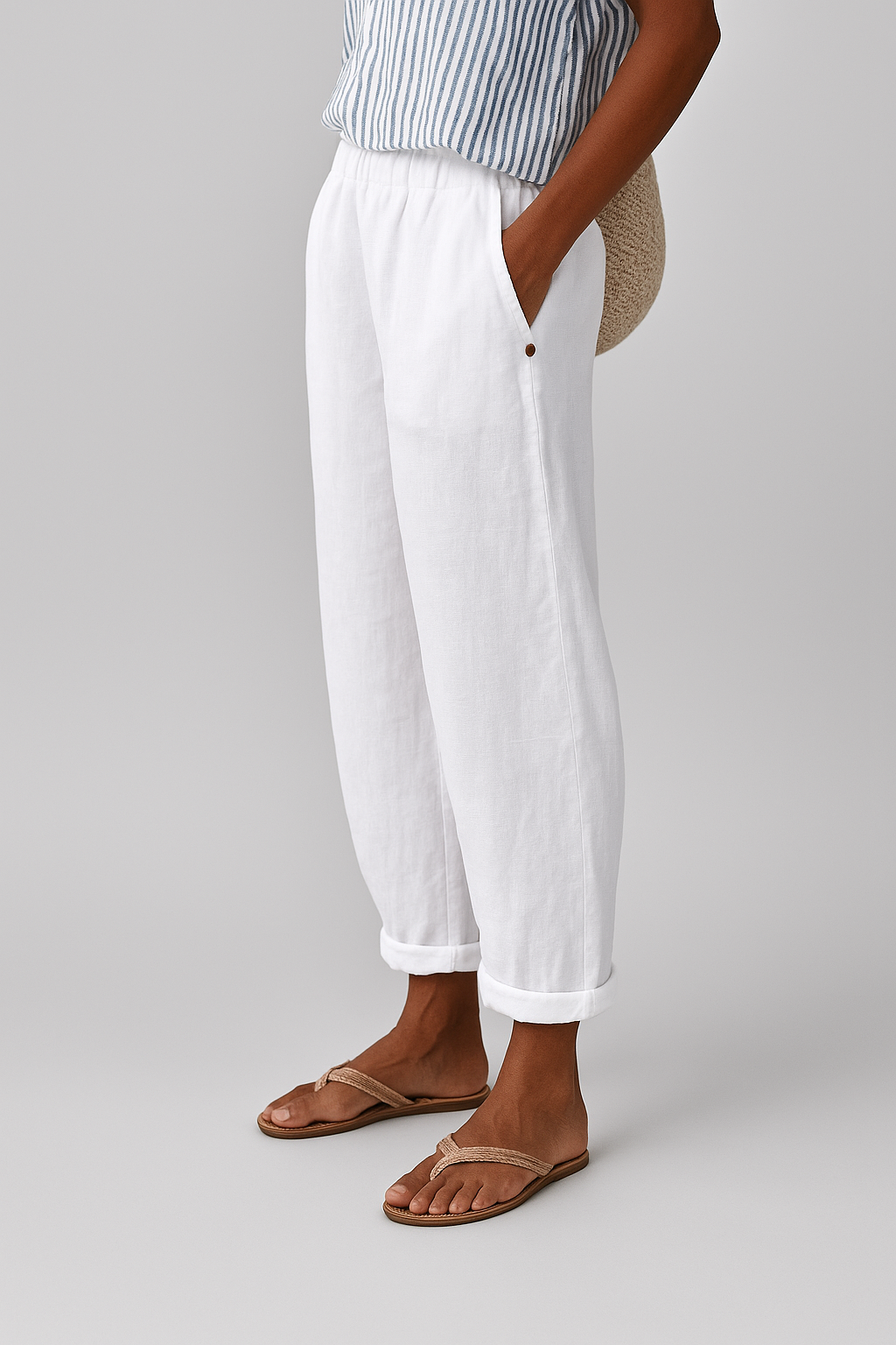 NORAYA - PANTALON ÉLÉGANT À POCHES LATÉRALES