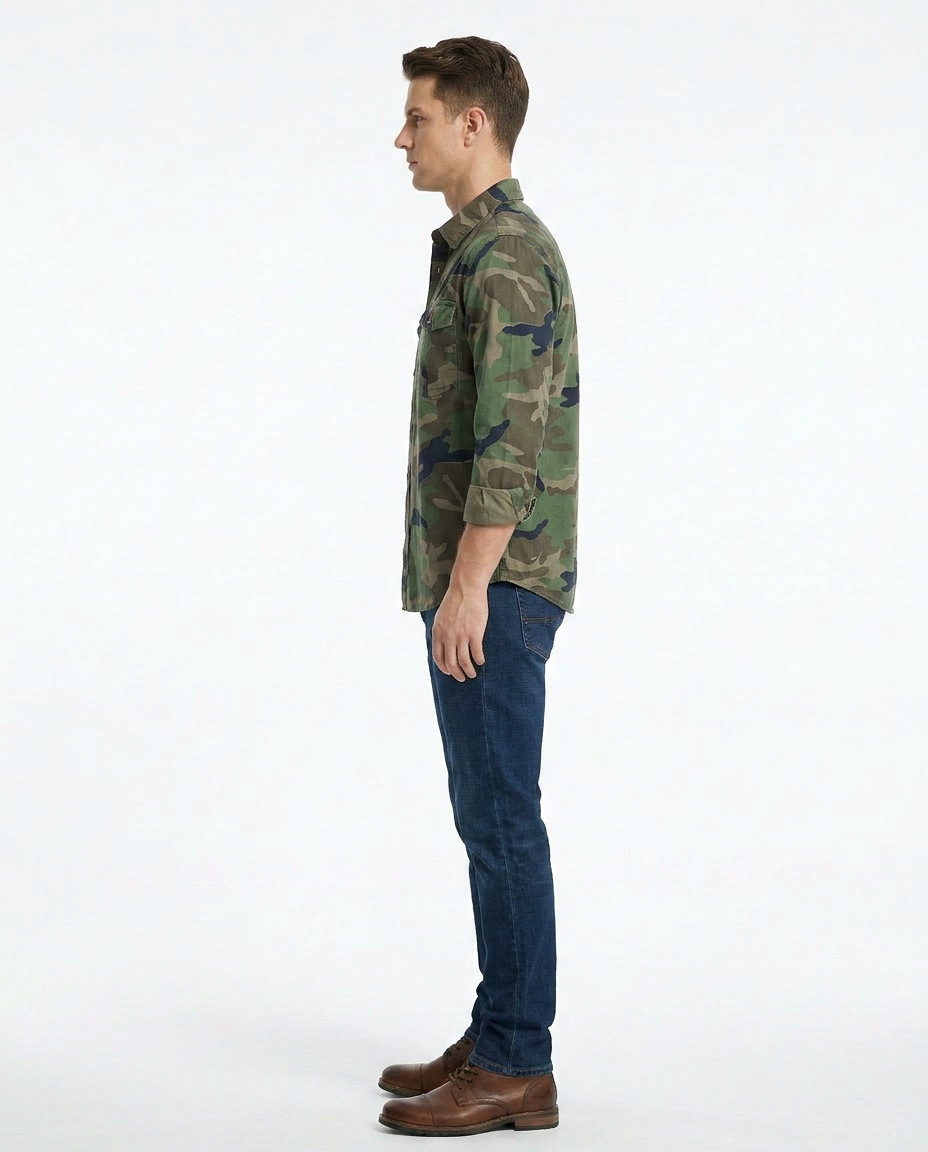 CHEMISE CAMOUFLAGE BOUTONNÉE