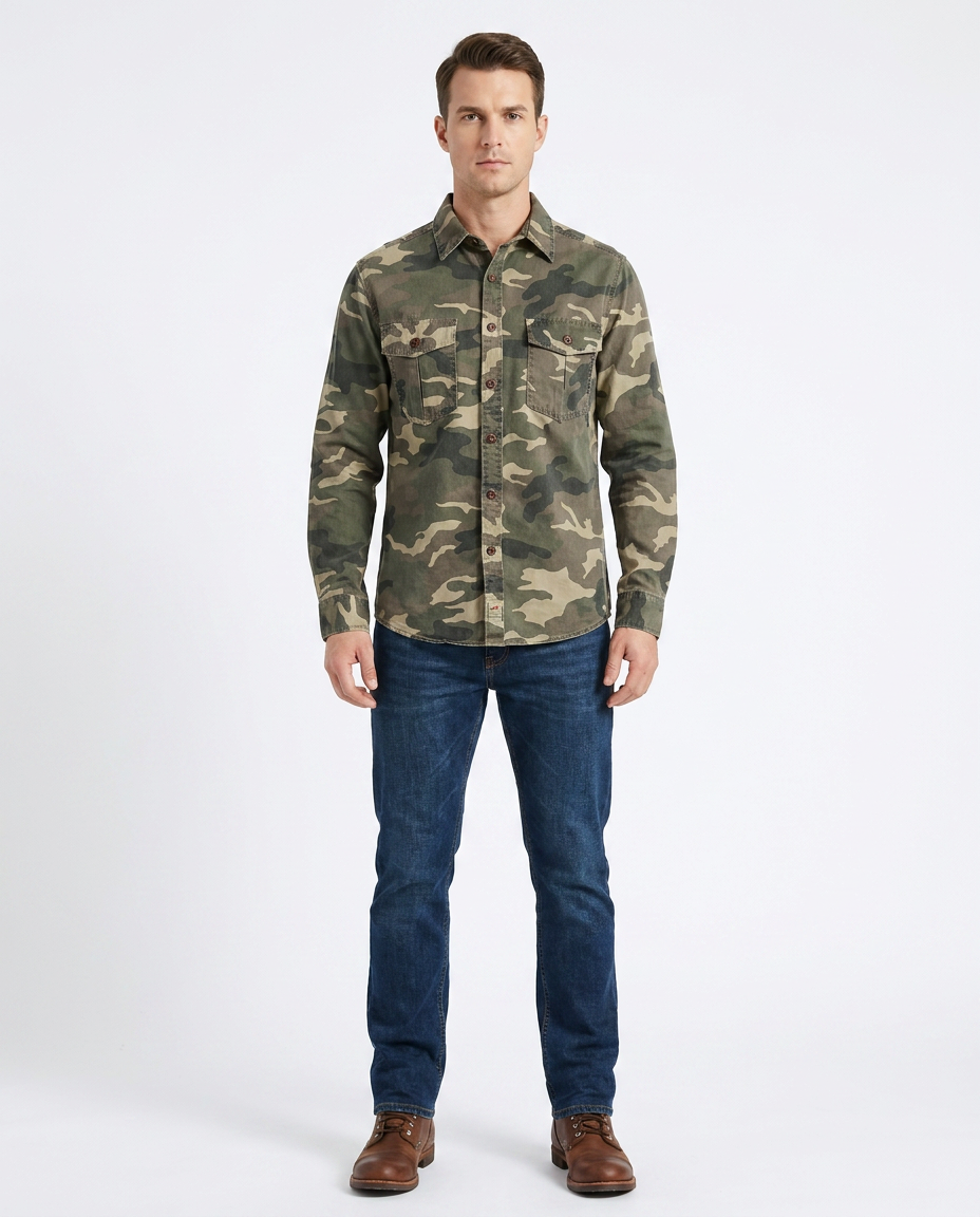 CHEMISE CAMOUFLAGE BOUTONNÉE