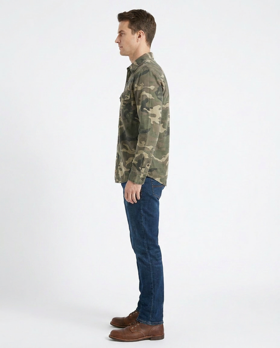 CHEMISE CAMOUFLAGE BOUTONNÉE