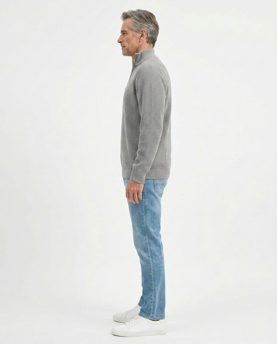 PULL À COL ZIPPÉ ÉLÉGANT