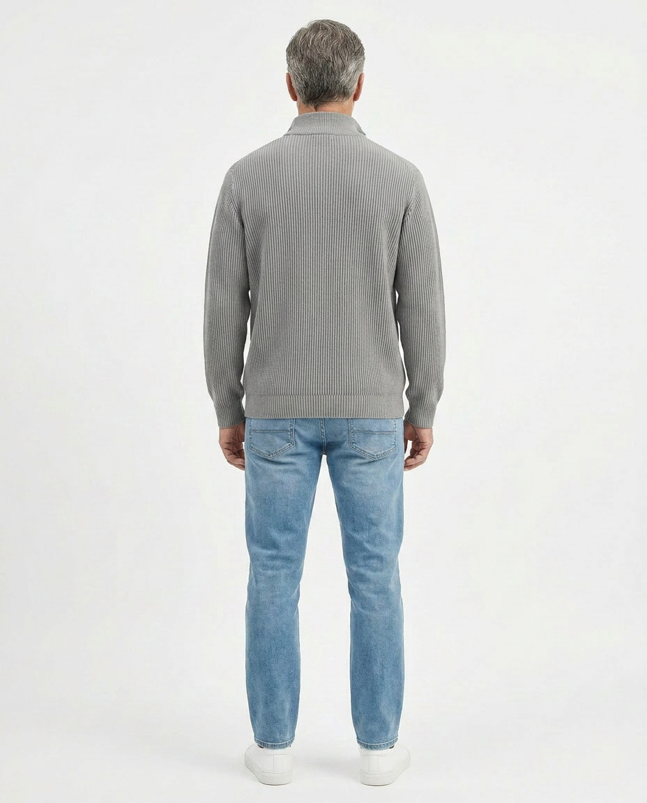 PULL À COL ZIPPÉ ÉLÉGANT