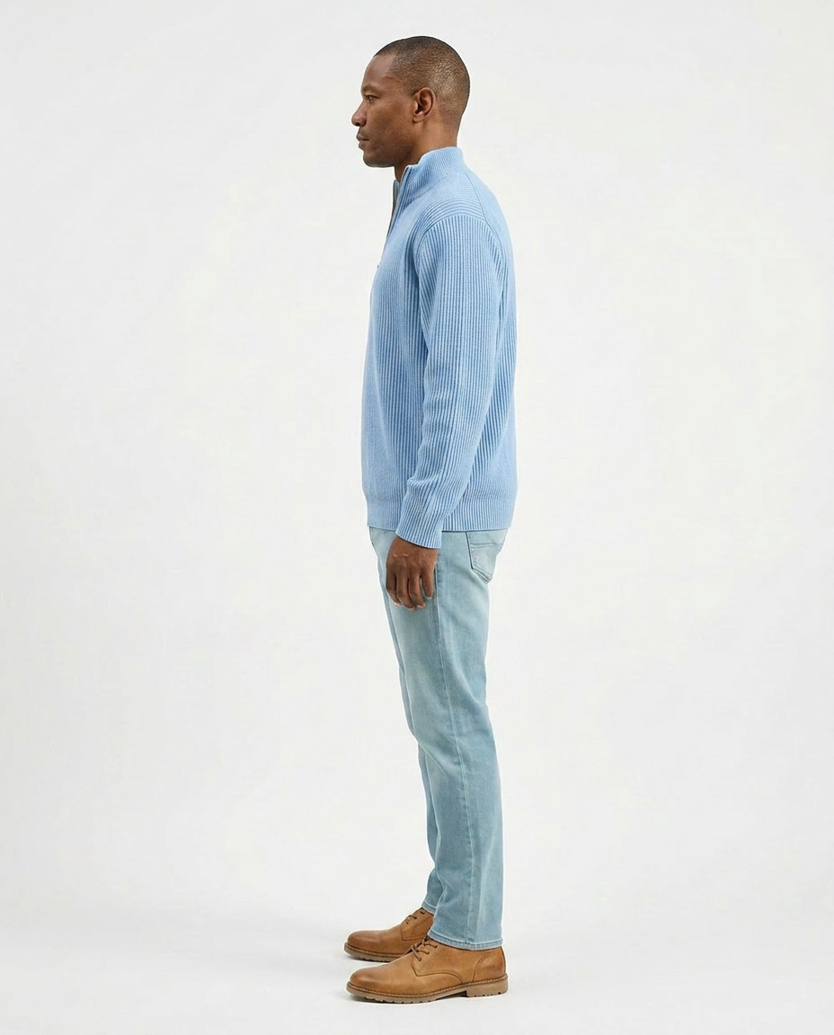 PULL À COL ZIPPÉ ÉLÉGANT