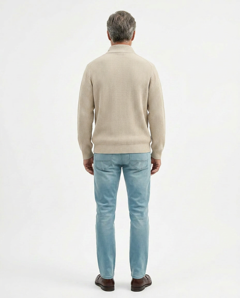 PULL À COL ZIPPÉ ÉLÉGANT