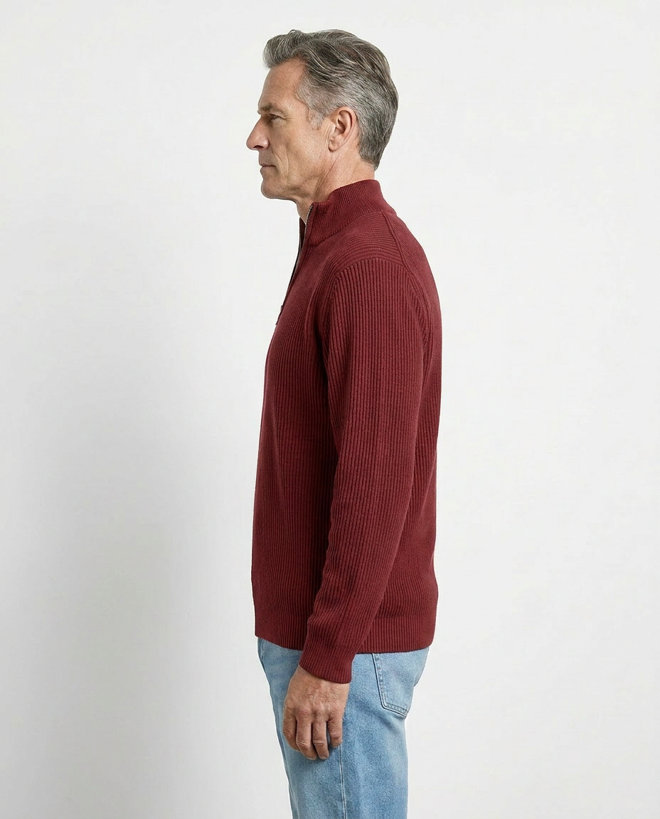 PULL À COL ZIPPÉ ÉLÉGANT