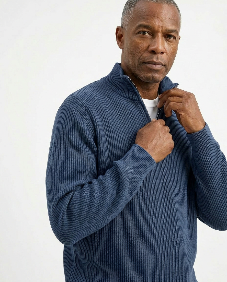 PULL À COL ZIPPÉ ÉLÉGANT