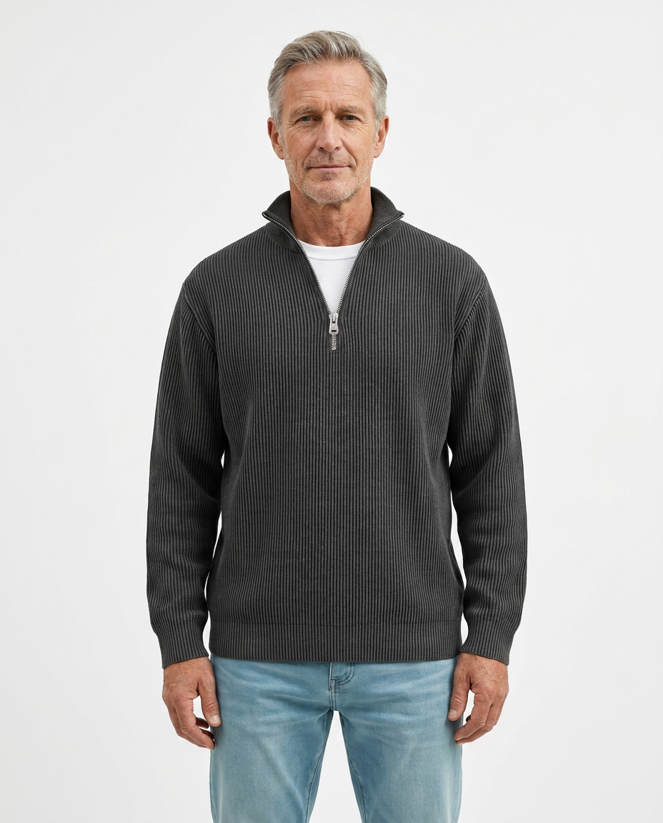 PULL À COL ZIPPÉ ÉLÉGANT