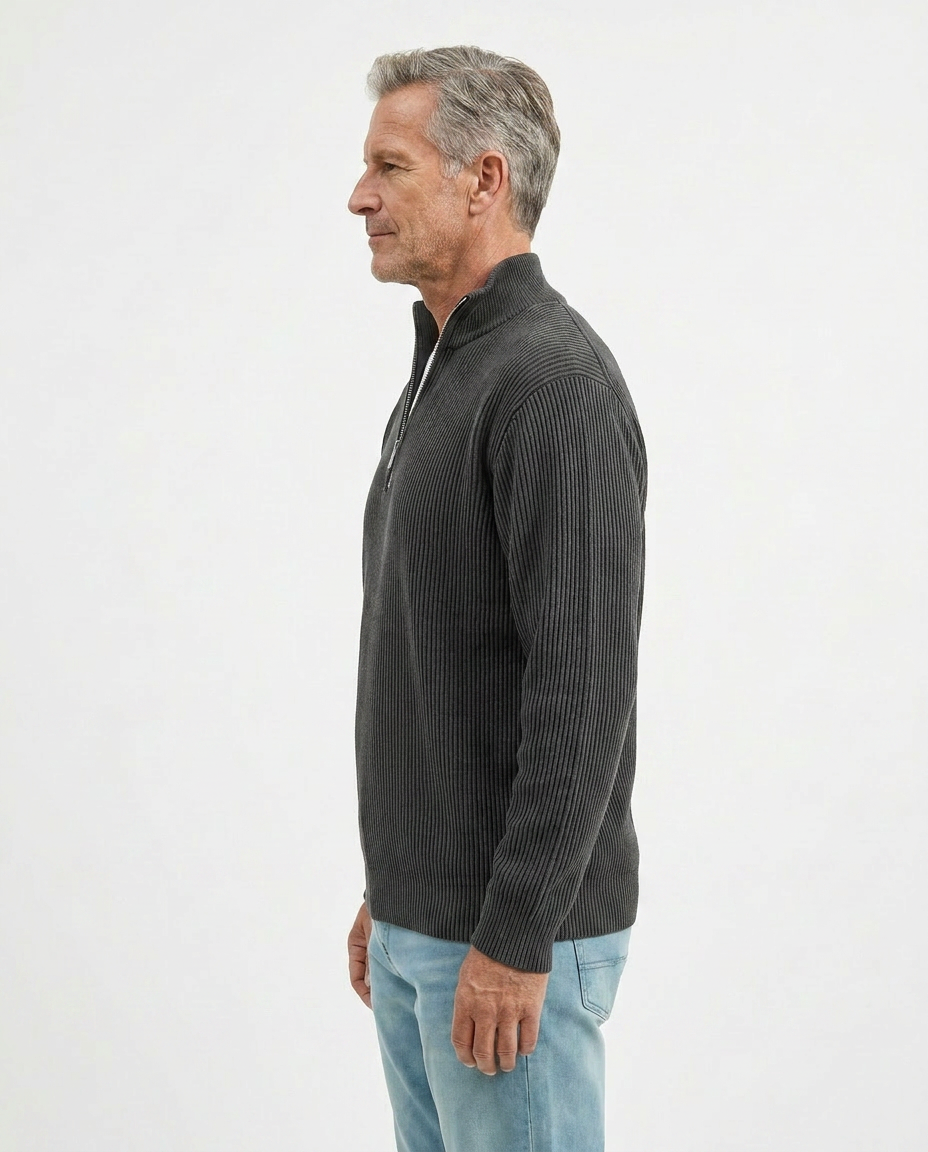 PULL À COL ZIPPÉ ÉLÉGANT