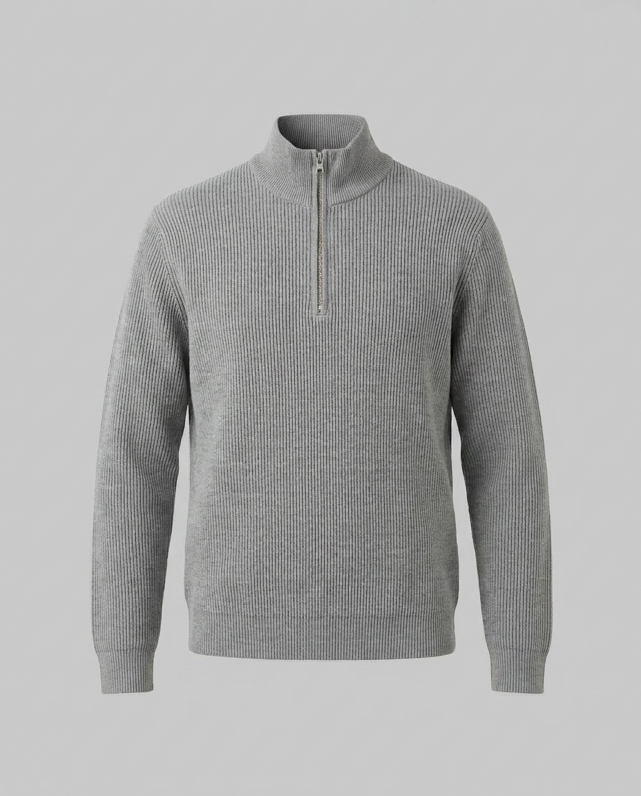 PULL À COL ZIPPÉ ÉLÉGANT