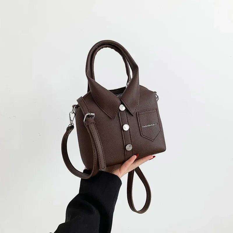 Sac en Cuir Col Chemise