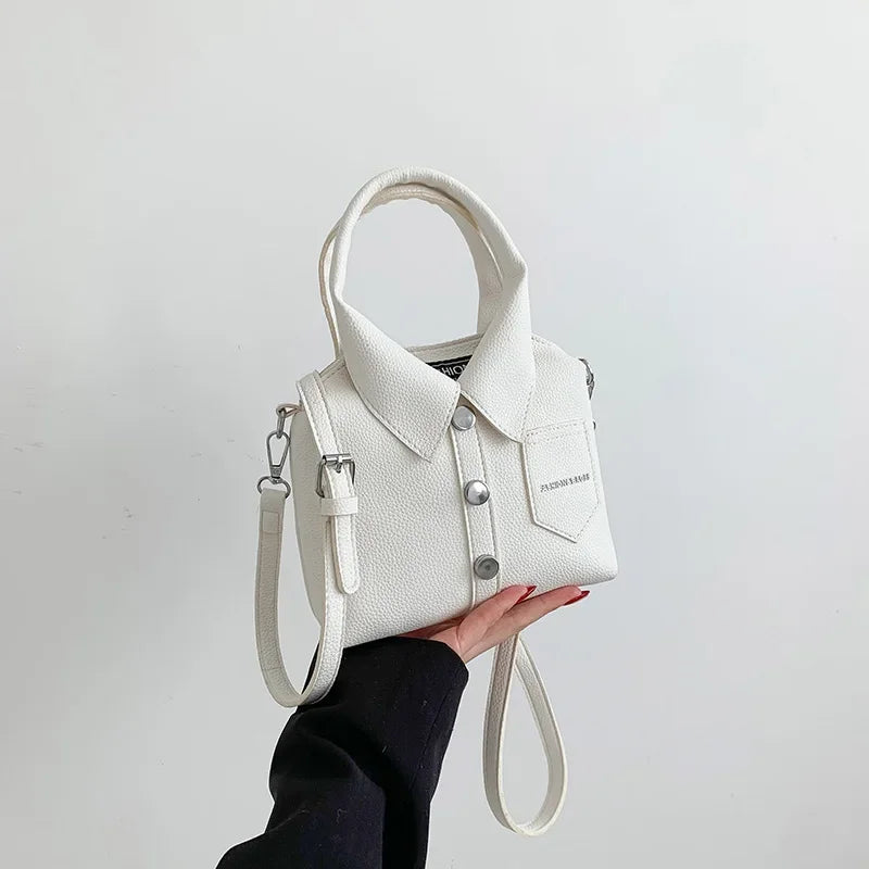 Sac en Cuir Col Chemise