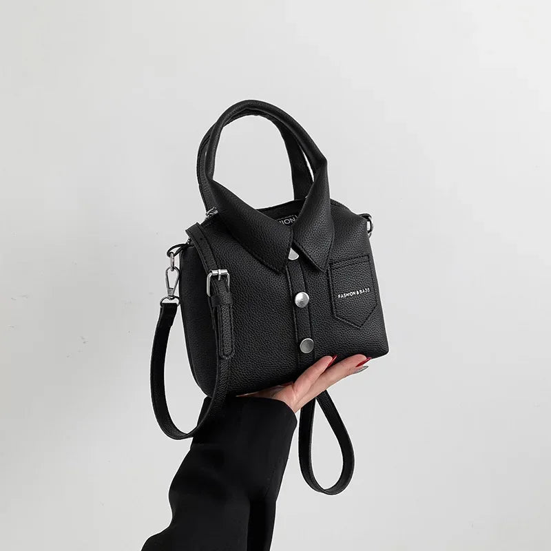 Sac en Cuir Col Chemise