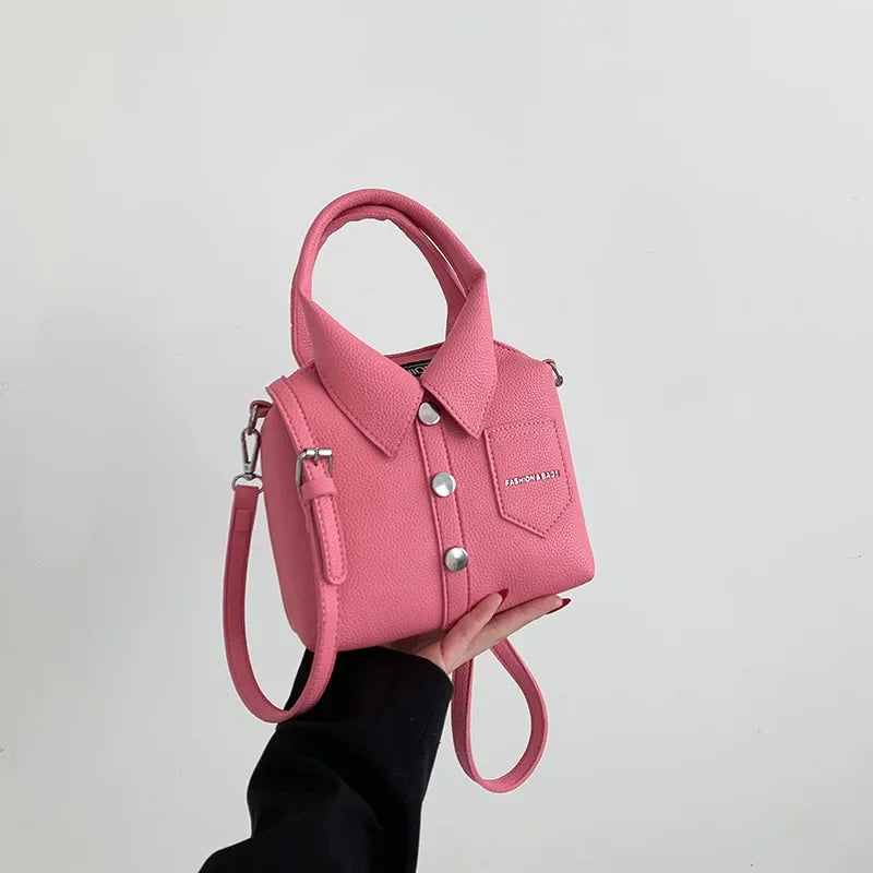 Sac en Cuir Col Chemise