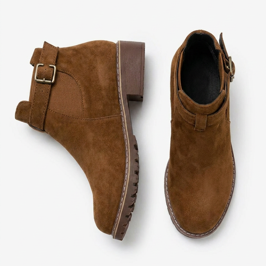 BOTTINES À TALON CARRÉ