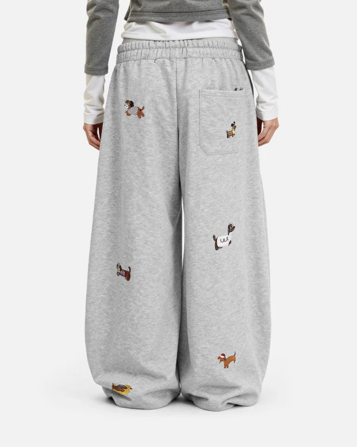 PANTALON DE JOGGING BRODÉ AVEC MOTIF CHIOT