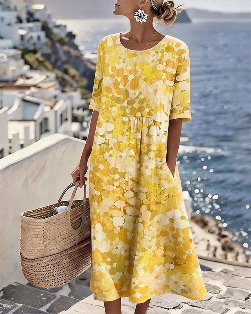 ROBE MIDI FLEURIE D'ÉTÉ
