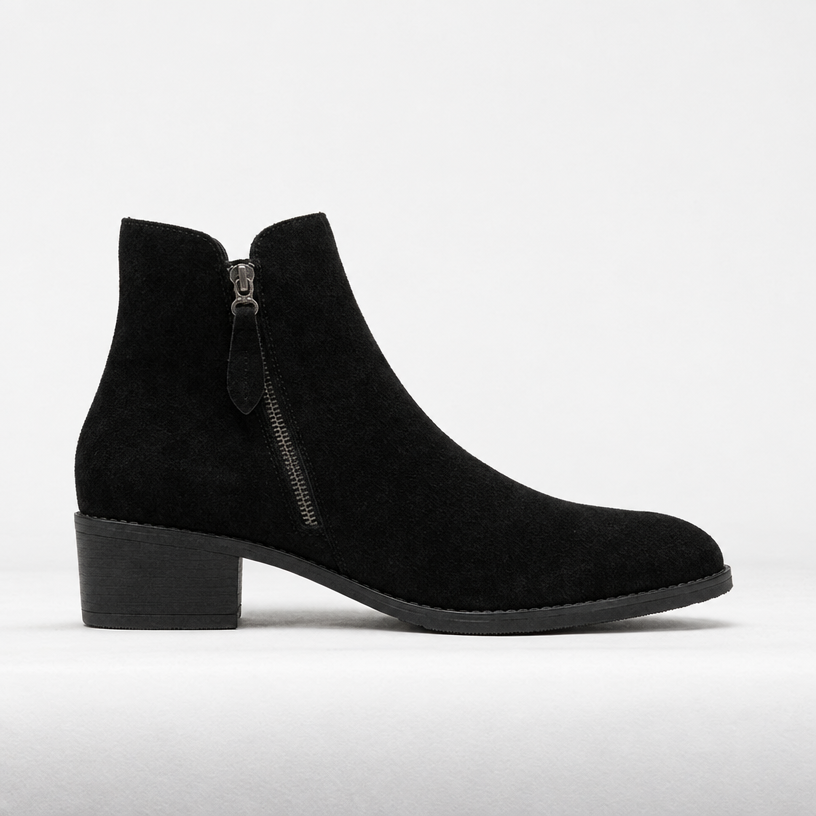 BOTTINES À TALON CARRÉ