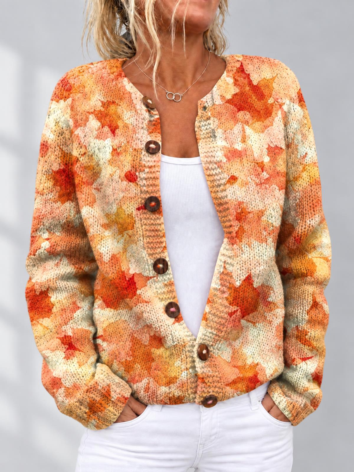 CARDIGAN AUTOMNAL ÉRABLE