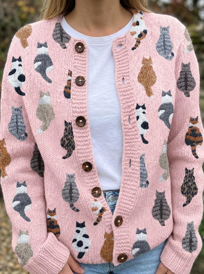 CARDIGAN CHATS MULTICOLORES